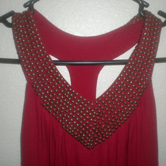 SPENSE Brand  Top  Shirt   NWOT  Red   Size Medium Halter - Picture 2 of 3